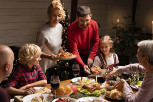 Das Weihnachtsessen - eine gebratene Mahlzeit, die 5 Stunden braucht, um vom Körper abgebaut zu werden